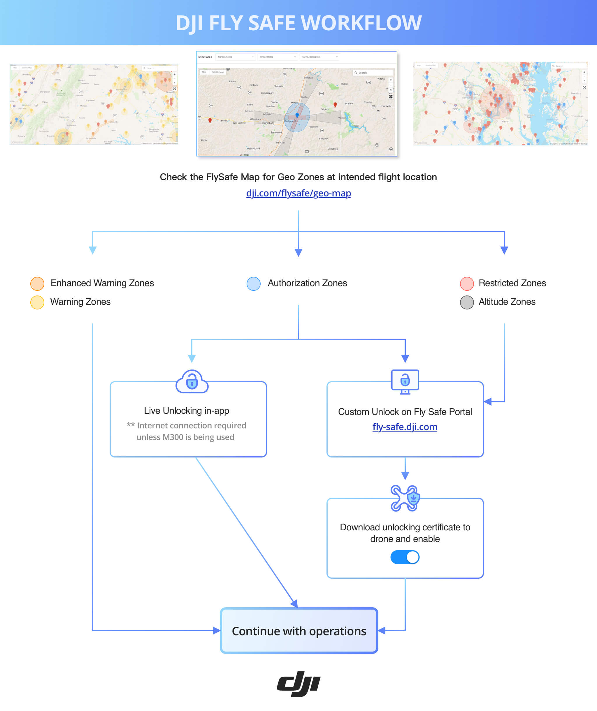 Dji safe fly deals map